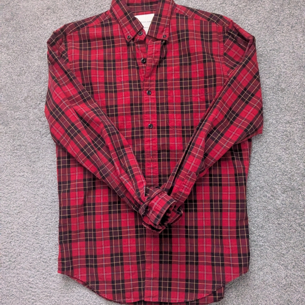 Men's AE Red Plaid Shirt